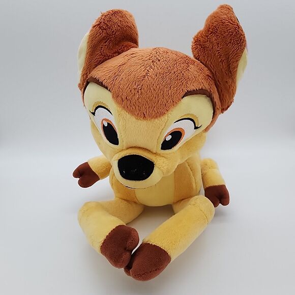 Disney Store Bambi Deer Plush 14" Butterfly on Tail Lays Down Stuffed Animal Toy - Picture 2 of 10